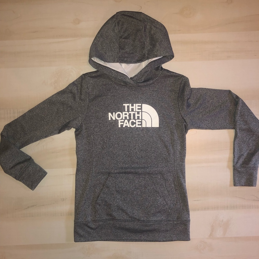 North Face Gray Pullover Hoodie Sweatshirt Small - Picture 2 of 8